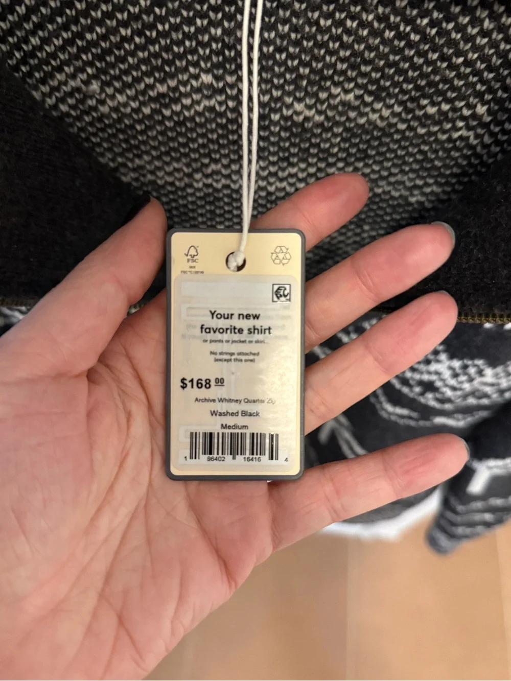 Marine Layer Archive Dark Grey & White Nordic Zip Turtleneck Sweater Fair Isle - Picture 3 of 5